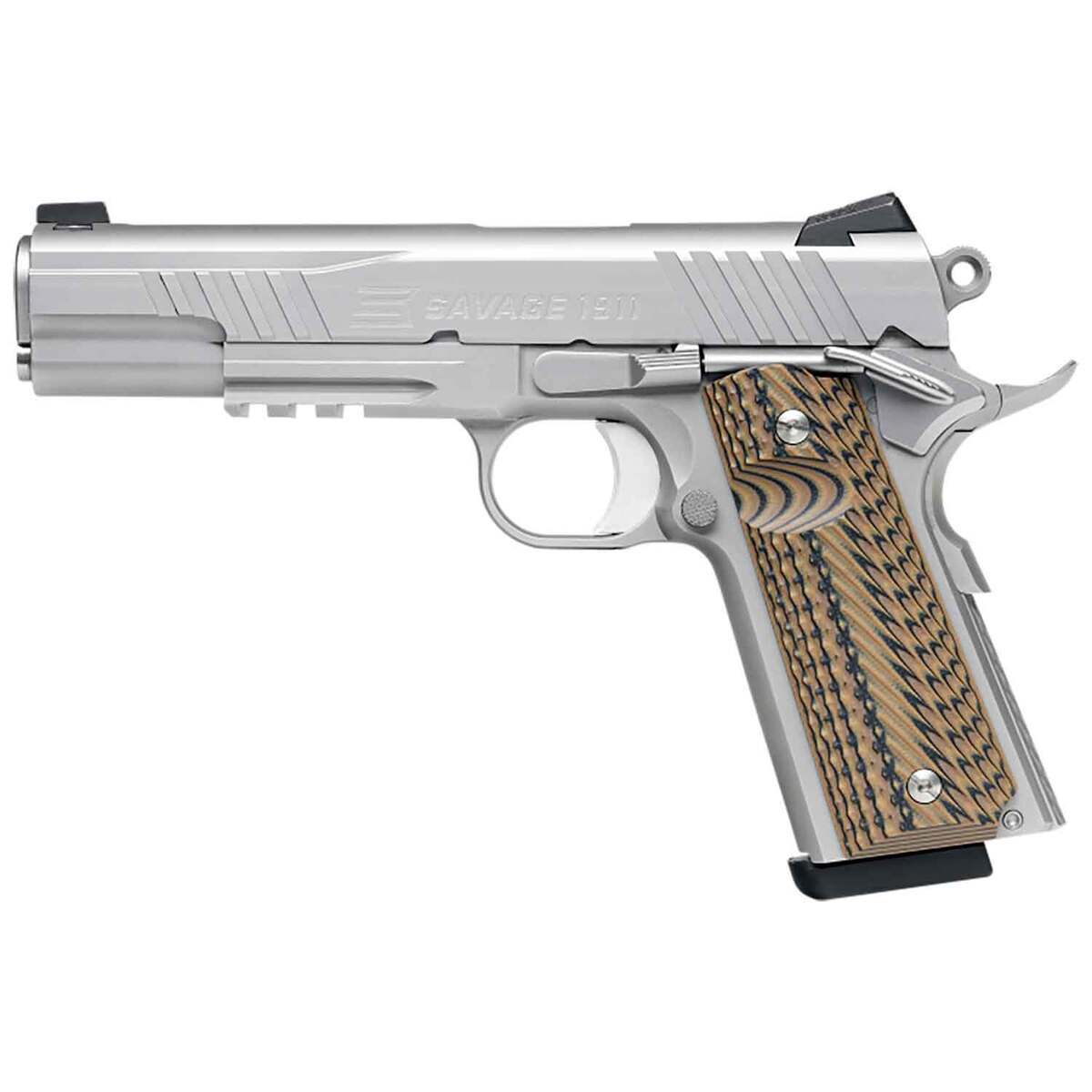 Savage Arms 1911 Government 45 Auto (ACP) 5in Stainless Steel Pistol - 8+1 Rounds - Gray Savage Arms 1911 Government 45 Auto (ACP) 5in Stainless Steel Pistol - 8+1 Rounds - Gray