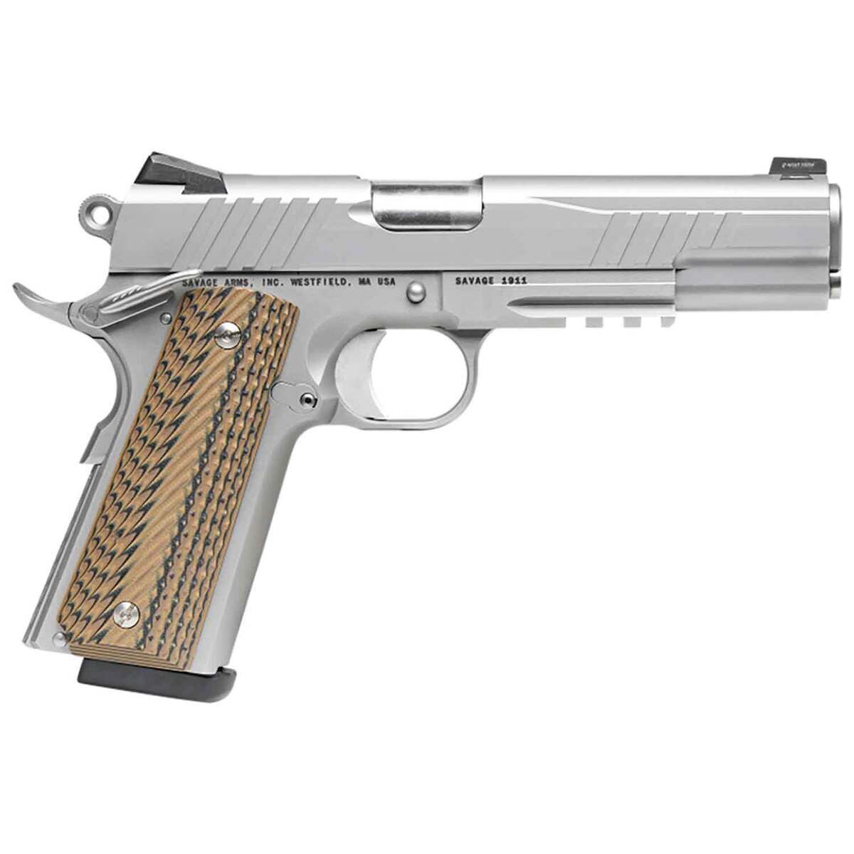 Savage Arms 1911 Government 9mm Luger 5in Stainless Steel Pistol - 10+1 Rounds - Gray Savage Arms 1911 Government 9mm Luger 5in Stainless Steel Pistol - 10+1 Rounds - Gray
