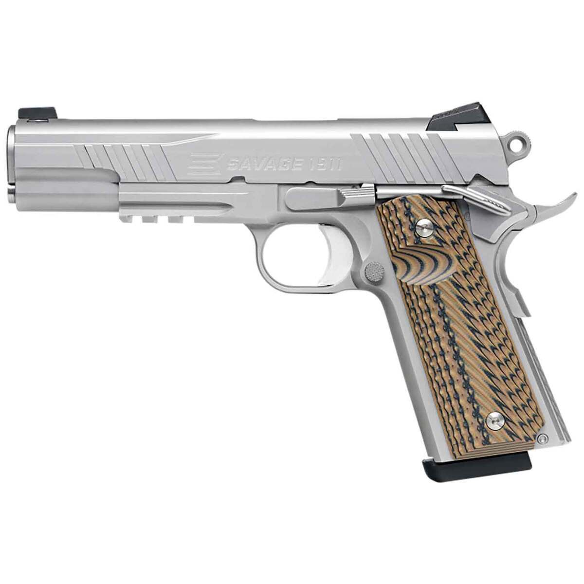 Savage Arms 1911 Government 9mm Luger 5in Stainless Steel Pistol - 10+1 Rounds - Gray Savage Arms 1911 Government 9mm Luger 5in Stainless Steel Pistol - 10+1 Rounds - Gray
