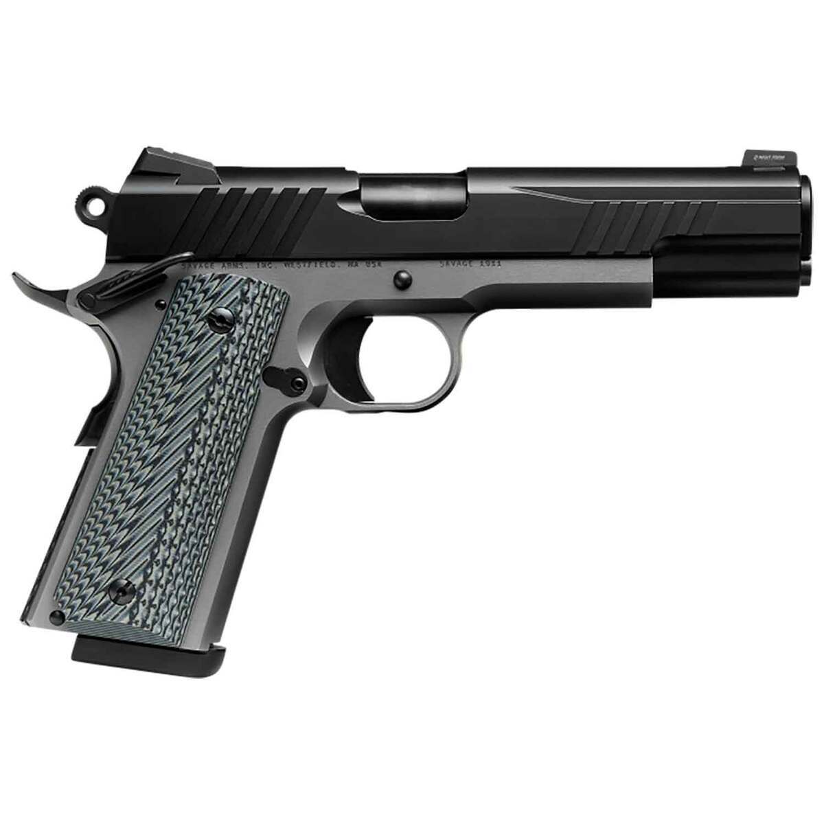 Savage Arms 1911 Government Two Tone 9mm Luger 5in Black Nitride Pistol - 10+1 Rounds - Gray Savage Arms 1911 Government Two Tone 9mm Luger 5in Black Nitride Pistol - 10+1 Rounds - Gray