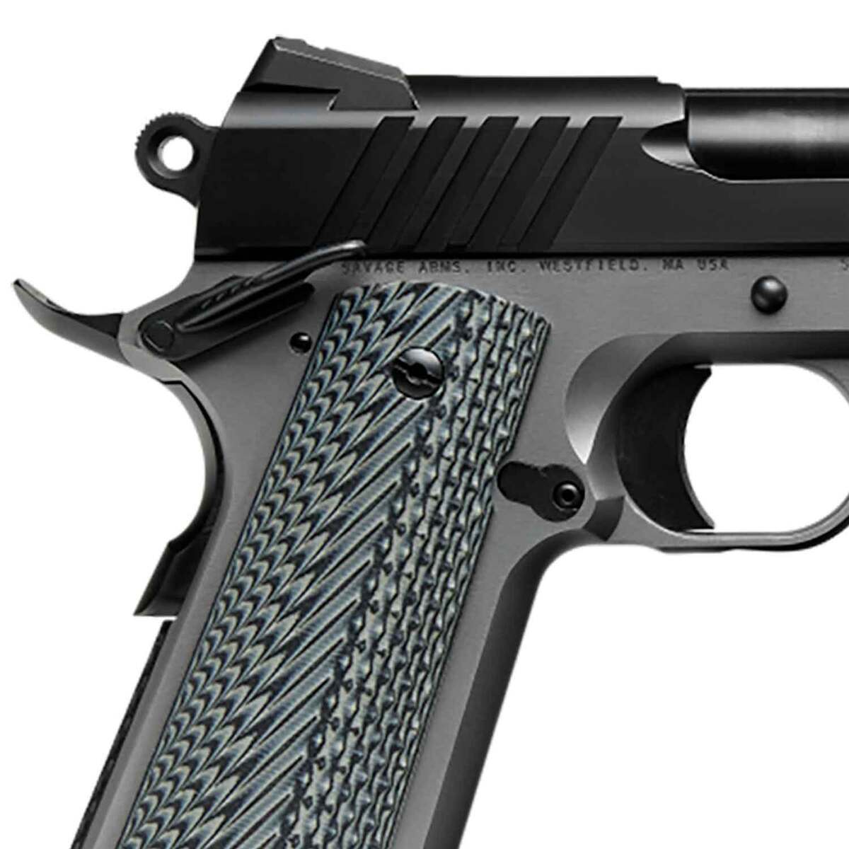 Savage Arms 1911 Government Two Tone 9mm Luger 5in Black Nitride Pistol - 10+1 Rounds - Gray Savage Arms 1911 Government Two Tone 9mm Luger 5in Black Nitride Pistol - 10+1 Rounds - Gray