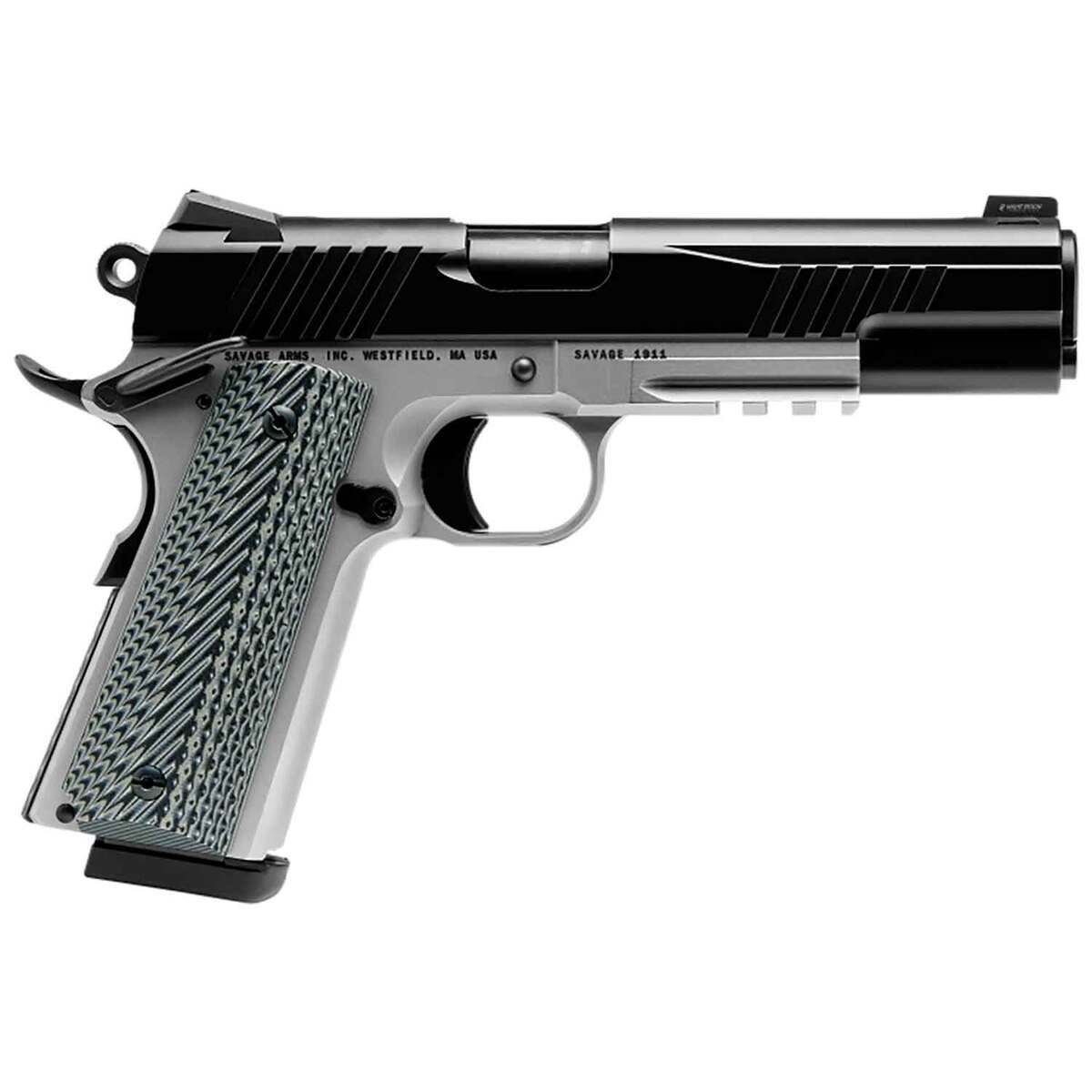 Savage Arms 1911 Government Two Tone 9mm Luger 5in Black Nitride Pistol - 10+1 Rounds - Gray Savage Arms 1911 Government Two Tone 9mm Luger 5in Black Nitride Pistol - 10+1 Rounds - Gray