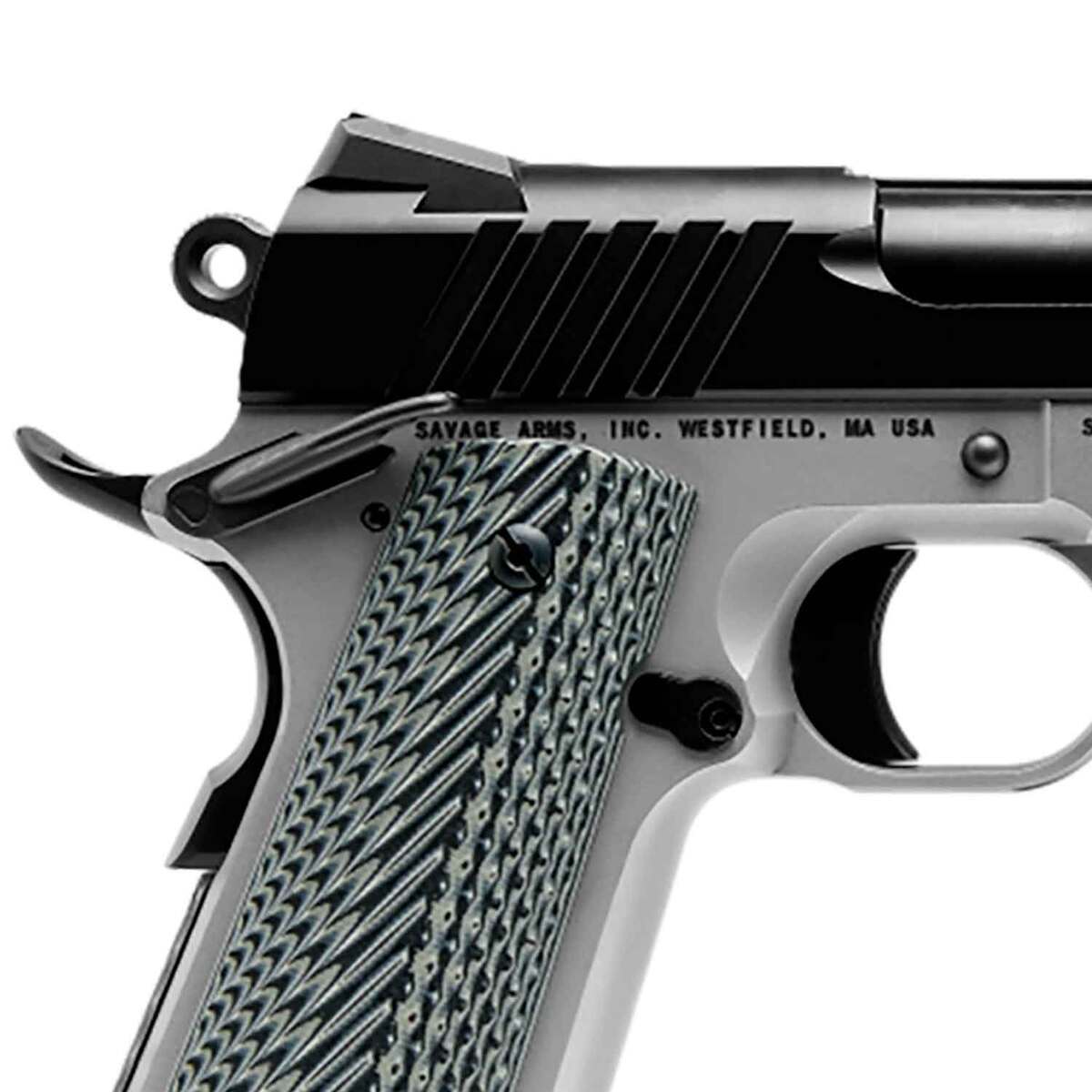 Savage Arms 1911 Government Two Tone 9mm Luger 5in Black Nitride Pistol - 10+1 Rounds - Gray Savage Arms 1911 Government Two Tone 9mm Luger 5in Black Nitride Pistol - 10+1 Rounds - Gray