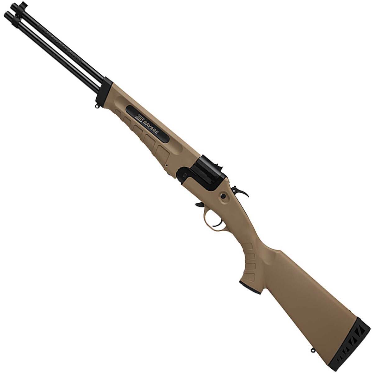 Savage Arms 42 Takedown 22 Long Rifle / 410 Gauge Flat Dark Earth Cerakote Break Action Rifle/Shotgun - 20in - Tan Savage Arms 42 Takedown 22 Long Rifle / 410 Gauge Flat Dark Earth Cerakote Break Action Rifle/Shotgun - 20in - Tan
