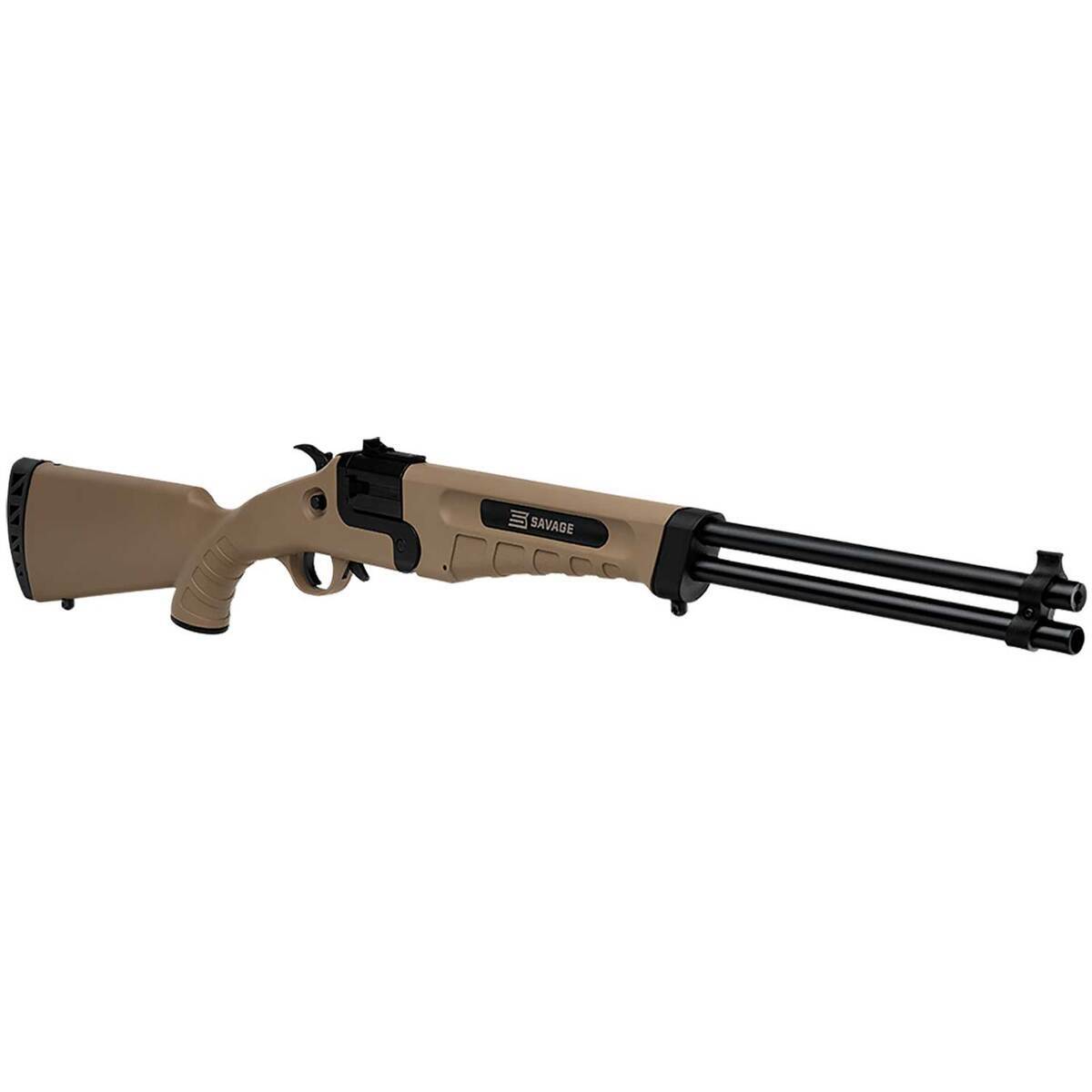 Savage Arms 42 Takedown 22 Long Rifle / 410 Gauge Flat Dark Earth Cerakote Break Action Rifle/Shotgun - 20in - Tan Savage Arms 42 Takedown 22 Long Rifle / 410 Gauge Flat Dark Earth Cerakote Break Action Rifle/Shotgun - 20in - Tan