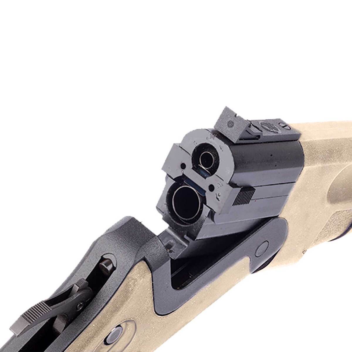 Savage Arms 42 Takedown 22 Long Rifle / 410 Gauge Flat Dark Earth Cerakote Break Action Rifle/Shotgun - 20in - Tan Savage Arms 42 Takedown 22 Long Rifle / 410 Gauge Flat Dark Earth Cerakote Break Action Rifle/Shotgun - 20in - Tan