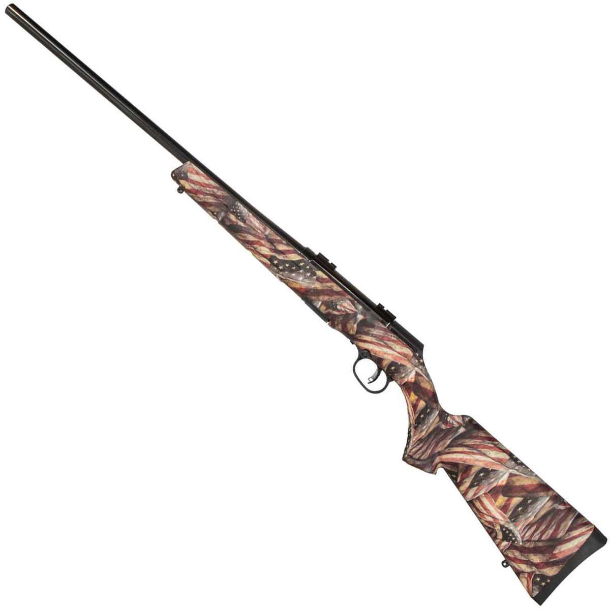 Savage Arms A-17 Flag/Black Semi Automatic Rifle - 17 HMR - American Flag/Black Savage Arms A-17 Flag/Black Semi Automatic Rifle - 17 HMR - American Flag/Black