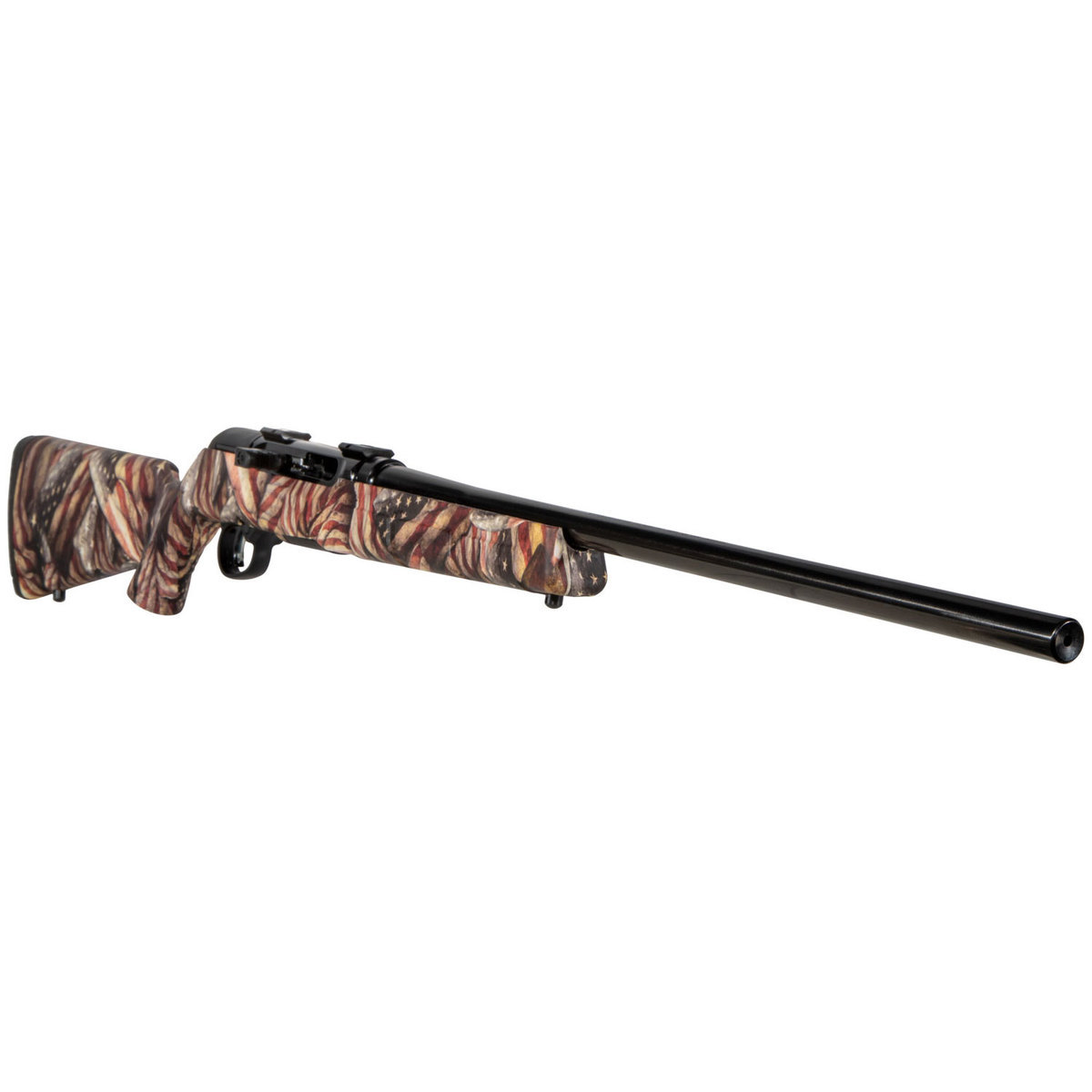 Savage Arms A-17 Flag/Black Semi Automatic Rifle - 17 HMR - American Flag/Black Savage Arms A-17 Flag/Black Semi Automatic Rifle - 17 HMR - American Flag/Black