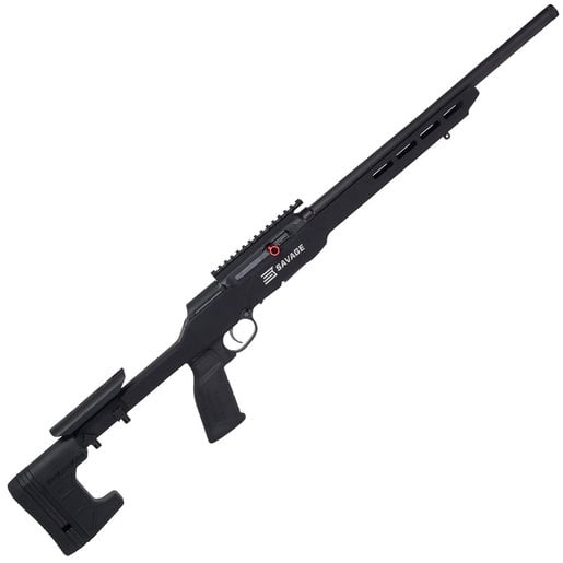 Savage A22 Precision Matte Black Semi Automatic Rifle - 22 Long Rifle - 18in  - Black image