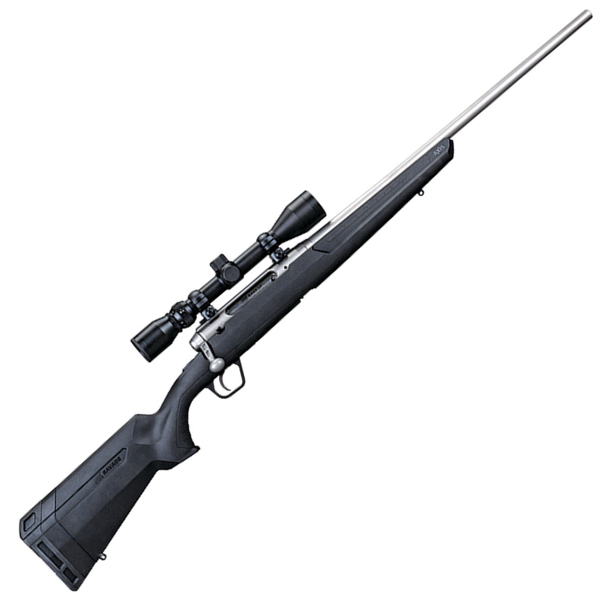 Savage Arms Axis XP Scoped Stainless/Black Bolt Action Rifle - 22-250 Remington - Matte Black Savage Arms Axis XP Scoped Stainless/Black Bolt Action Rifle - 22-250 Remington - Matte Black