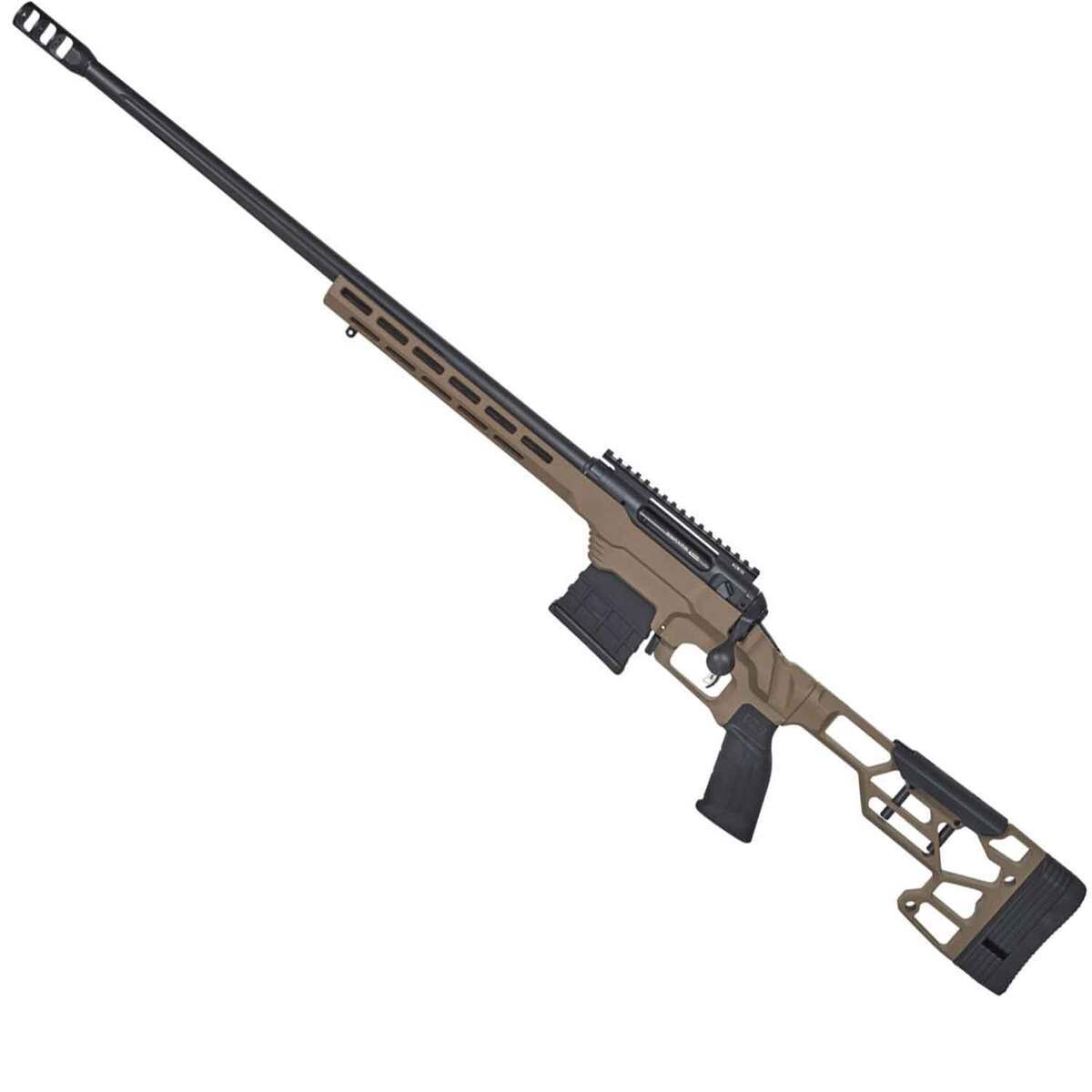 Savage Arms Precision Flat Dark Earth Cerakote Bolt Action Rifle - 300 PRC - 24in - Tan Savage Arms Precision Flat Dark Earth Cerakote Bolt Action Rifle - 300 PRC - 24in - Tan