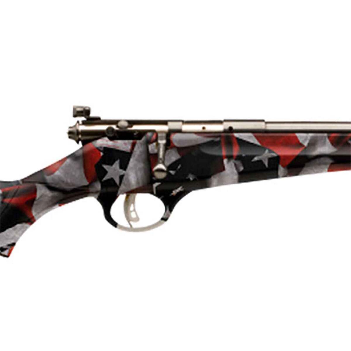 Savage Arms Rascal 22 Long Rifle American Flag Bolt Action Rifle - 16 ...