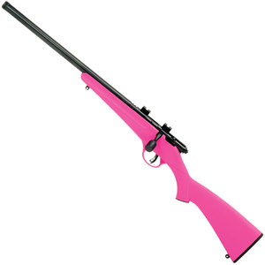 Savage Arms Rascal FLV-SR Left Hand Blued/Pink Single Shot Rifle - 22 Long Rifle - 16.125in