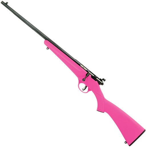 Savage Arms Rascal Left Hand 22 Long Rifle Blued/Pink Single Shot Rifle – 16.125in – Pink