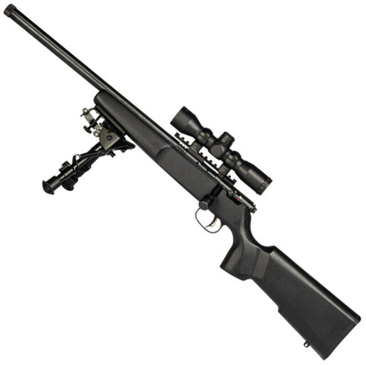 Savage Arms Rascal Target XP with Scope Blued Left Hand Bolt Action Rifle - 22 Long Rifle - 16.13in - Black image