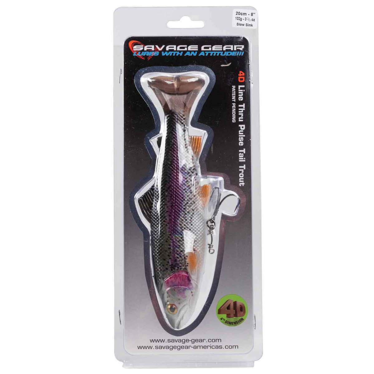 Savage Gear 4D Pulse Tail Line Thru Trout Swimbait Savage Gear 4D Pulse Tail Line Thru Trout Swimbait