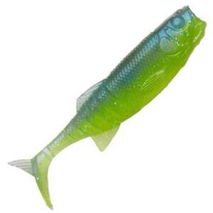 Savage Gear Ned Soft Minnow Bait - Electric Blue/Chartreuse, 3in