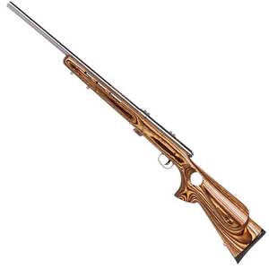 Savage Mark II BTVS Satin Stainless Natural Brown Bolt Action Rifle - 22 Long Rifle - 21in