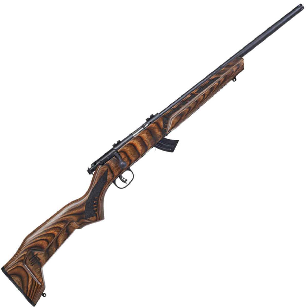 Savage Mark II Minimalist Matte Black/Natural Brown Laminate Bolt Action Rifle - 22 Long Rifle - Natural Brown Laminate Savage Mark II Minimalist Matte Black/Natural Brown Laminate Bolt Action Rifle - 22 Long Rifle - Natural Brown Laminate