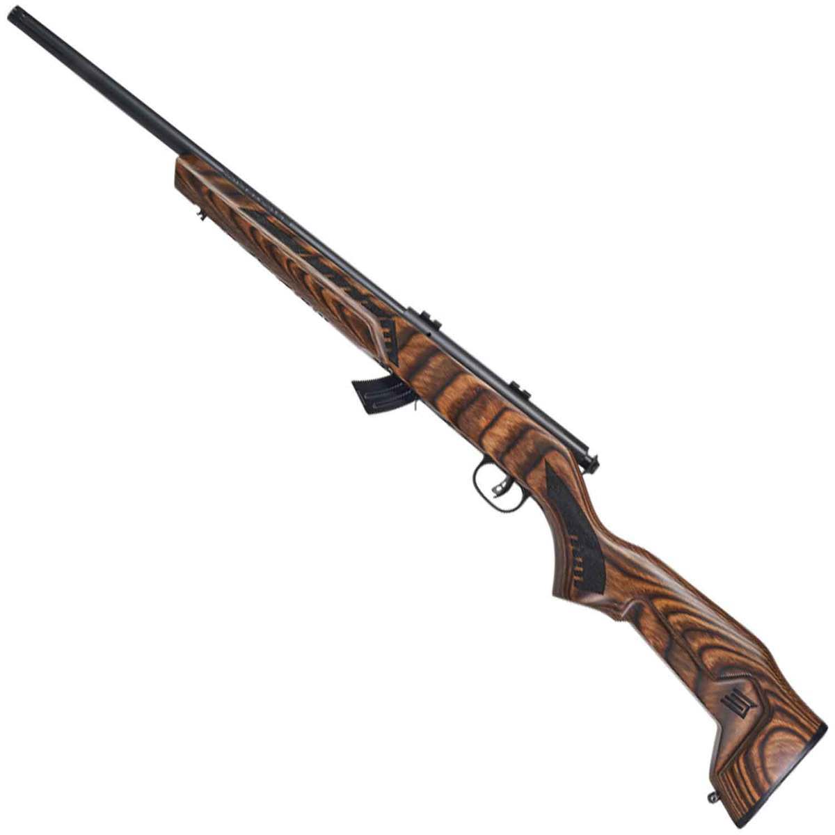 Savage Mark II Minimalist Matte Black/Natural Brown Laminate Bolt Action Rifle - 22 Long Rifle - Natural Brown Laminate Savage Mark II Minimalist Matte Black/Natural Brown Laminate Bolt Action Rifle - 22 Long Rifle - Natural Brown Laminate