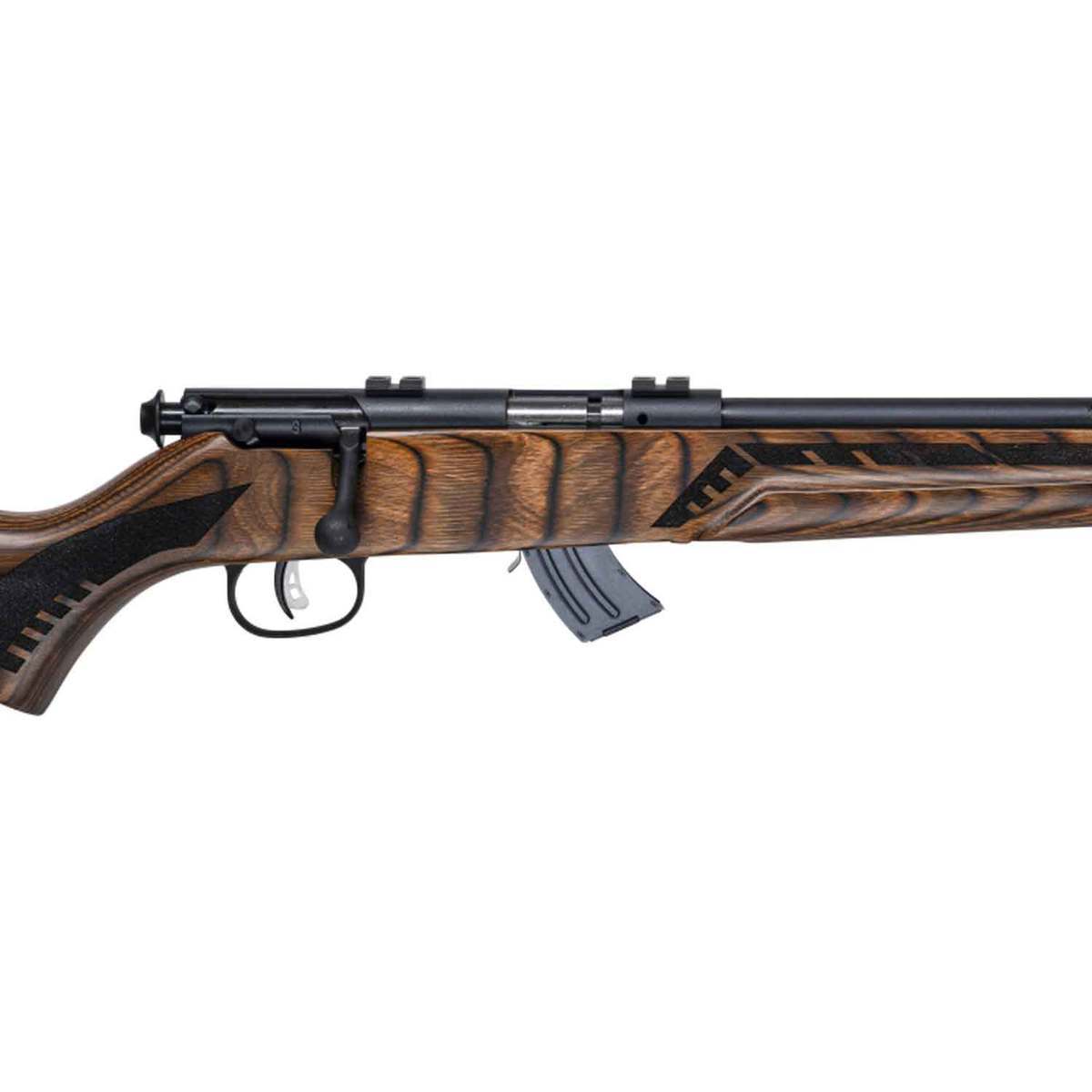 Savage Mark II Minimalist Matte Black/Natural Brown Laminate Bolt Action Rifle - 22 Long Rifle - Natural Brown Laminate Savage Mark II Minimalist Matte Black/Natural Brown Laminate Bolt Action Rifle - 22 Long Rifle - Natural Brown Laminate