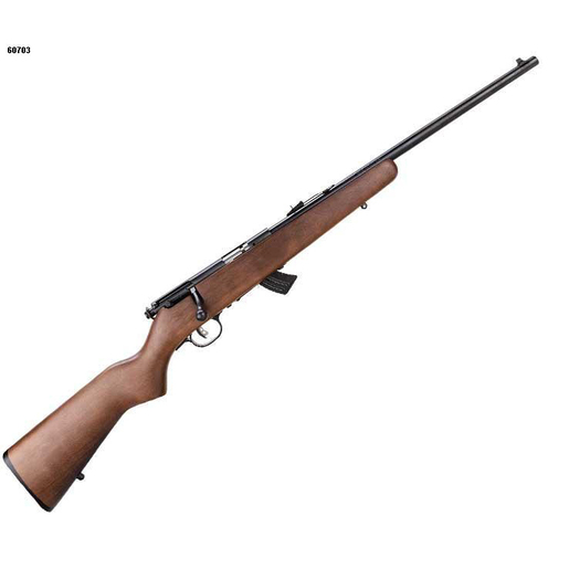 Savage Mark II G Compact Satin Blued Hardwood Bolt Action Rifle - 22 Long Rifle - 19in - Brown image