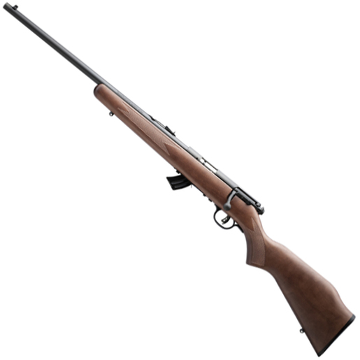 Savage Mark II GL Compact Matte Blued Satin Hardwood Left Hand Bolt Action Rifle - 22 Long Rifle - 19in - Brown image