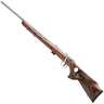 Savage Mark II BTV Stainless Steel Left Hand Bolt Action Rifle - 22 Long Rifle - 21in - Brown