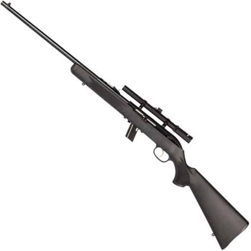 Savage 64 FXP with Scope Matte Blued Black Left Hand Semi Automatic Rifle - 22 Long Rifle - 21in - Black image