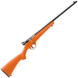 Savage Arms Rascal Compact Blued/Orange Bolt Action Rifle - 22 Long Rifle - 16.13in
