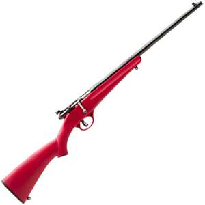 Savage Arms Rascal Compact Blued/Red Bolt Action Rifle - 22 Long Rifle - 16.13in