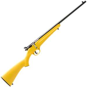 Savage Rascal Compact Blued/Yellow Bolt Action Rifle - 22 Long Rifle - 16.13in