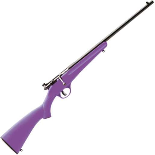 Savage Arms Rascal Compact Blued/Purple Bolt Action Rifle - 22 Long Rifle - 16.13in - Purple image