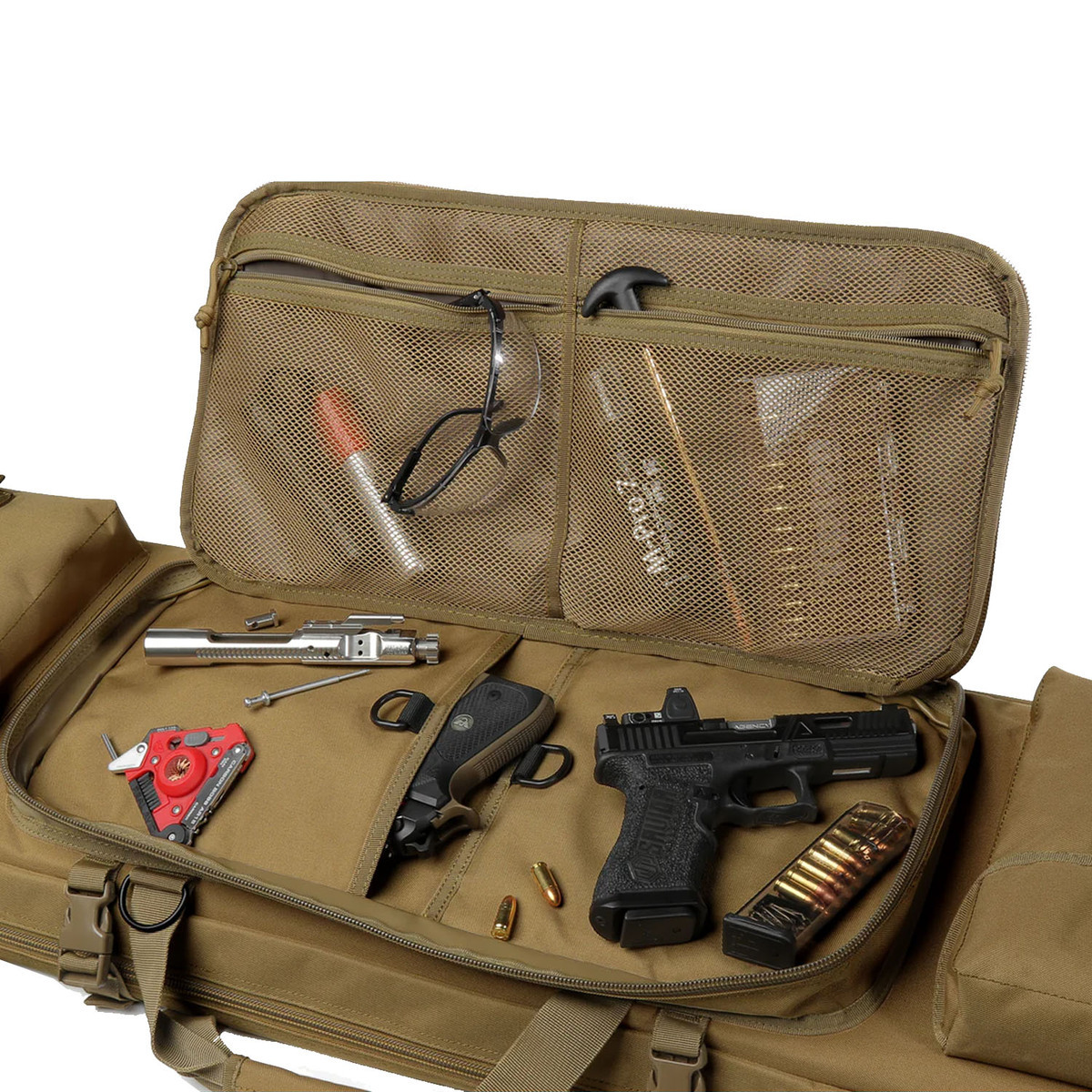 Savior Two Rifle Case Savior Equipment Urban Warfare 42in Double Rifle Case - Tan | Sportsman ...