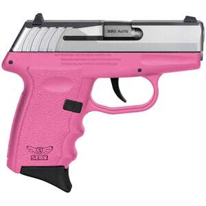 SCCY CPX-3 380 Auto (ACP) 3.1in Stainless Steel/Pink Pistol - 10+1 Rounds