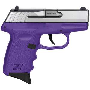 SCCY CPX-3 380 Auto (ACP) 3.1in Stainless Steel/Purple Pistol - 10+1 Rounds