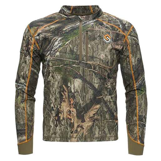 ScentLok Men’s Mossy Oak Country DNA Savanna Aero Attack V2 1/4 Zip Long Sleeve Hunting Shirt – Mossy Oak Country DNA M