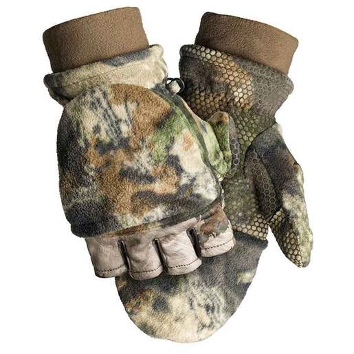ScentLok Men’s Mossy Oak Terra Gila Fleece Pop-Top Hunting Gloves – Mossy Oak Terra Gila L