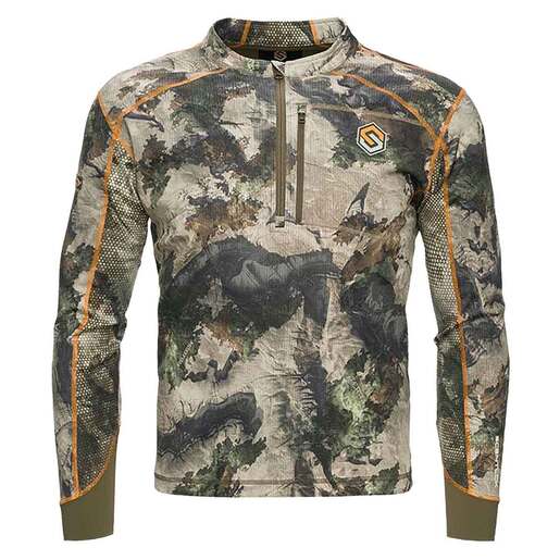 ScentLok Men’s Mossy Oak Terra Gila Savanna Aero Attack V2 1/4 Zip Long Sleeve Hunting Shirt – Mossy Oak Terra Gila L