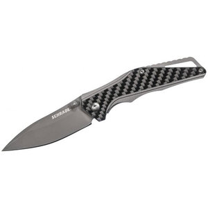 Schrade Drop Point Blade Carbon Fiber Handle Knife