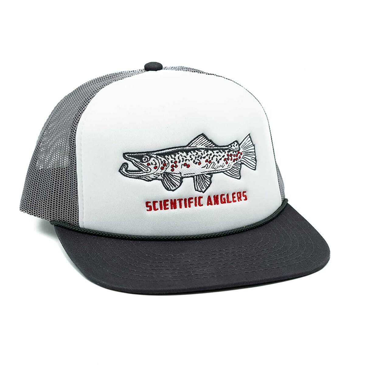 Scientific Angler Stockton Flatbrim Brown Trout Trucker Men's Fishing Cap - Brown - Brown Scientific Angler Stockton Flatbrim Brown Trout Trucker Men's Fishing Cap - Brown - Brown