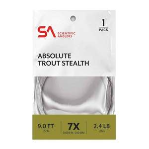 Scientific Anglers Absolute Trout Stealth Freshwater Tapered Leader-9ft, 1pk