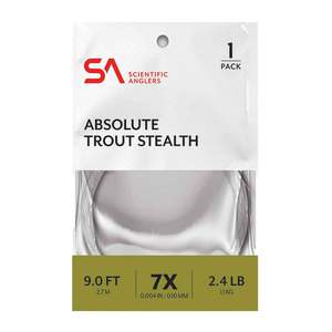 Scientific Anglers Absolute Trout Stealth Freshwater Tapered Leader-9ft, 1pk