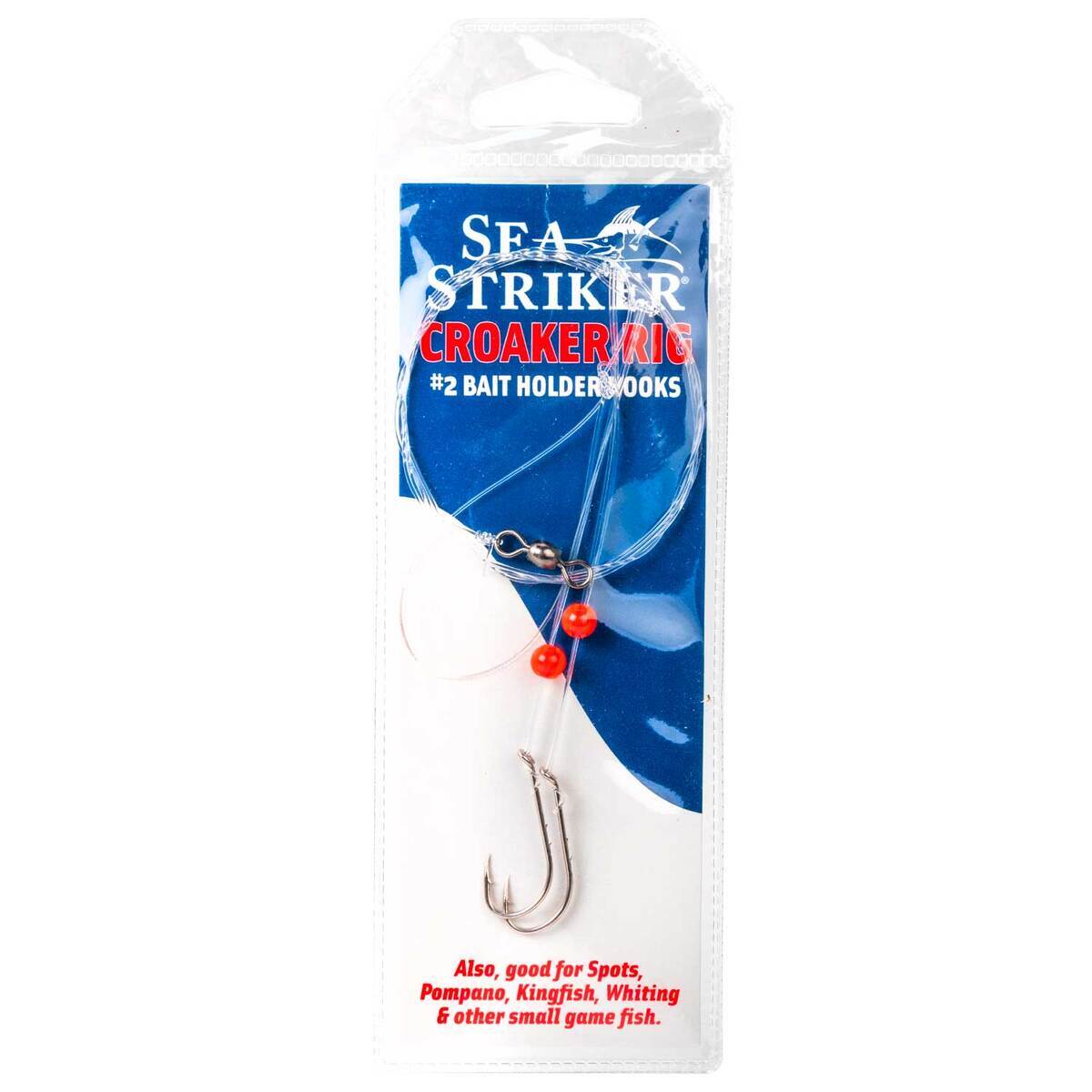 Sea Striker CR2 Croaker Bait Rig - Nickel, Red Beads, Size #2 ...