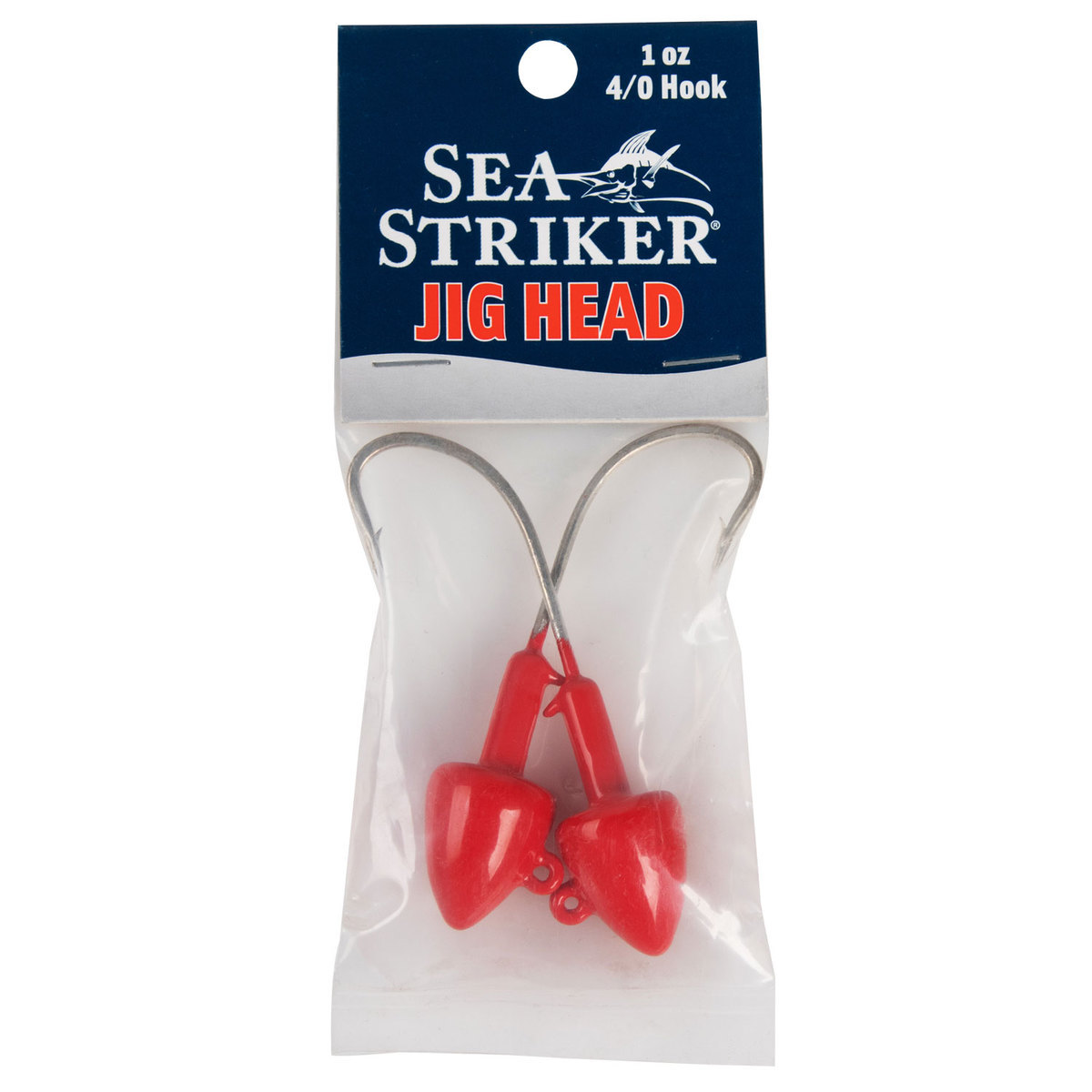 Sea Striker Gotcha Deep Lead Head Bullet Jighead - Red, 1oz - Red Sea Striker Gotcha Deep Lead Head Bullet Jighead - Red, 1oz - Red