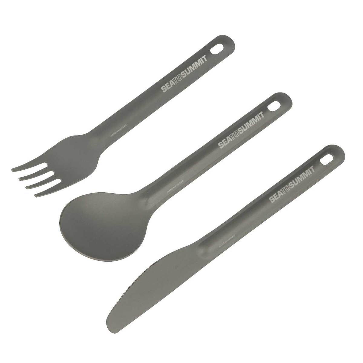 Sea to Summit Alpha Light Spoon, Fork & Knife Set - Black Sea to Summit Alpha Light Spoon, Fork & Knife Set - Black