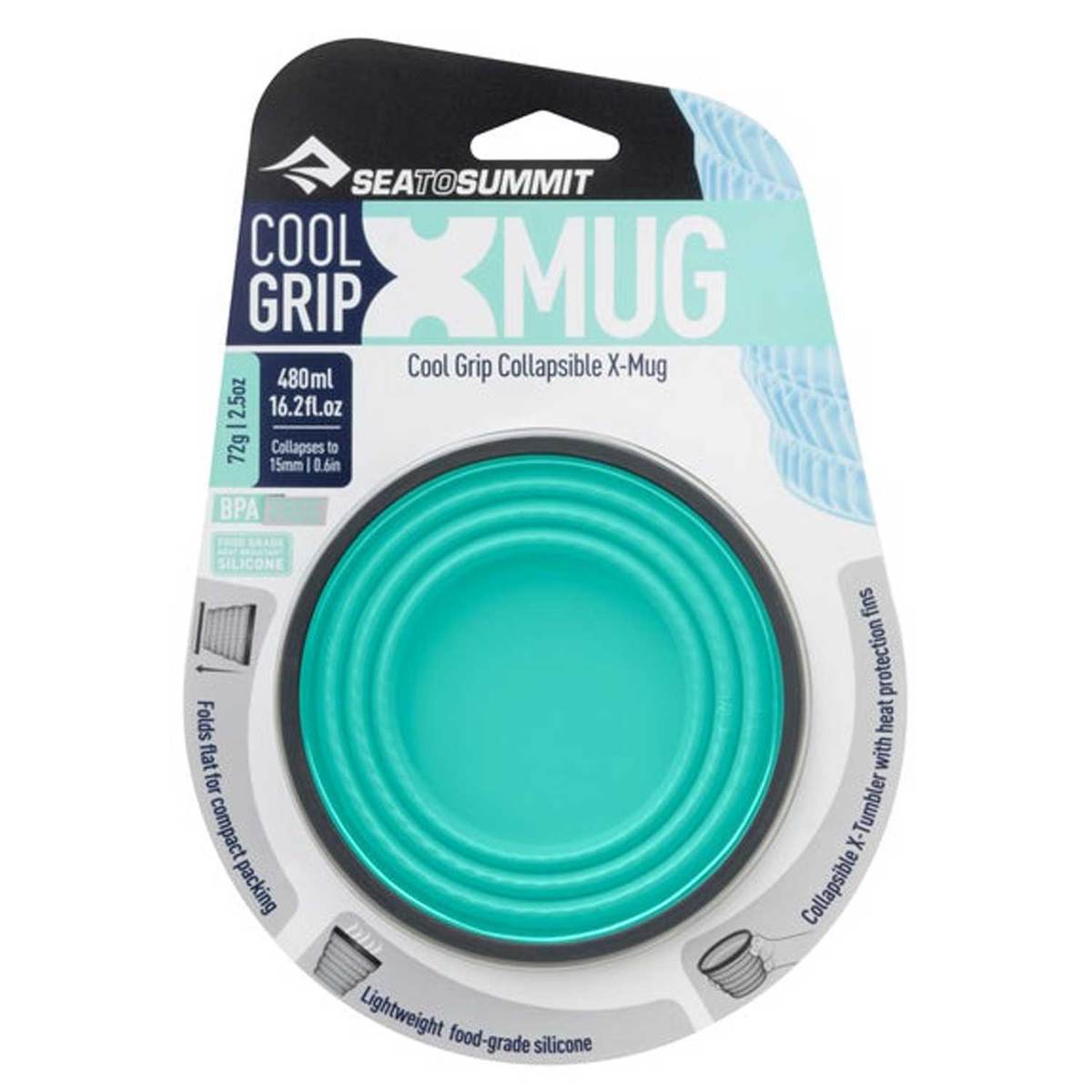 Sea to Summit X-Mug 17oz with Cool Grip - Seafoam - Seafoam Sea to Summit X-Mug 17oz with Cool Grip - Seafoam - Seafoam