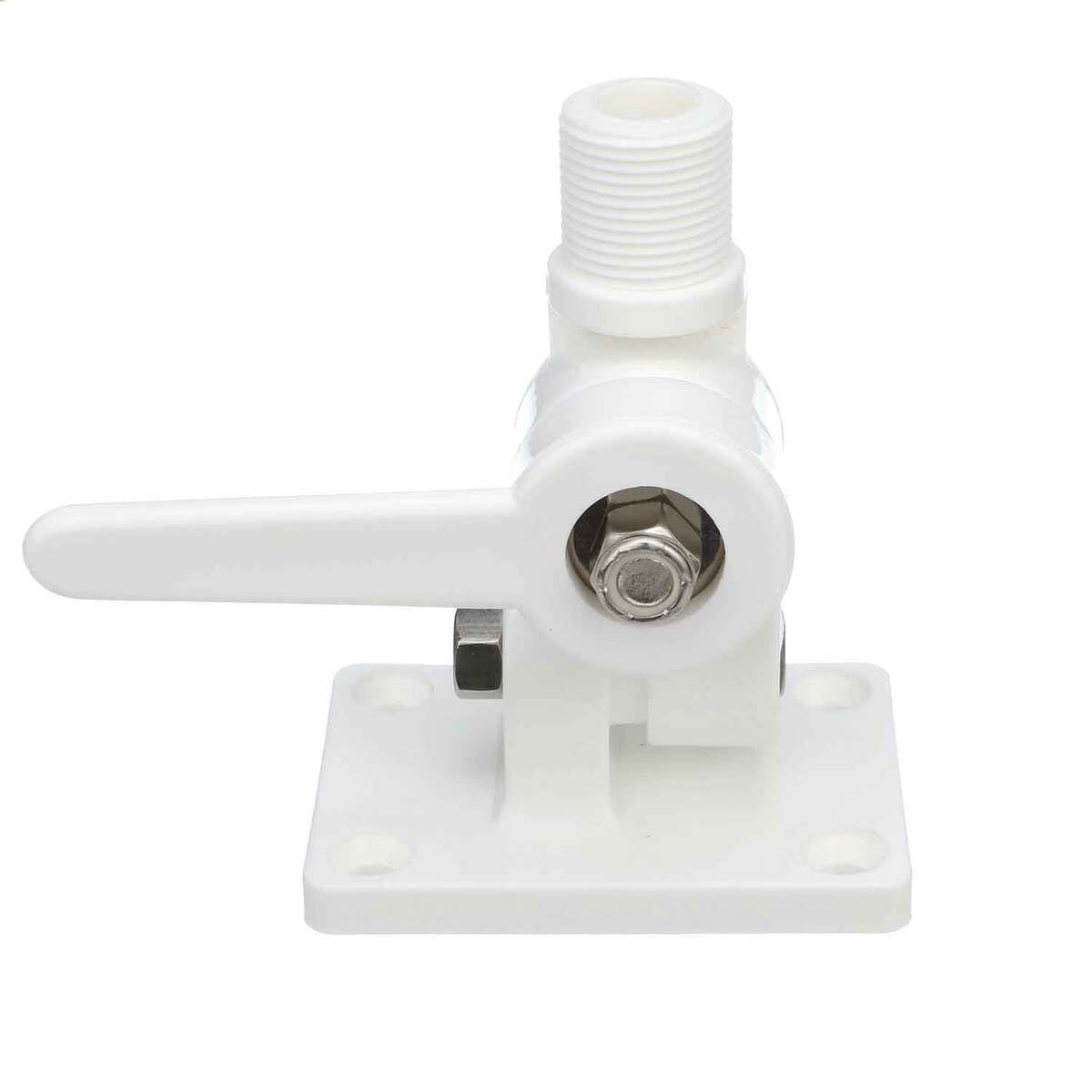 SeaChoice Nylon Antenna Ratchet Mount - White, 1-13/16 x 2-13/16 - White SeaChoice Nylon Antenna Ratchet Mount - White, 1-13/16 x 2-13/16 - White