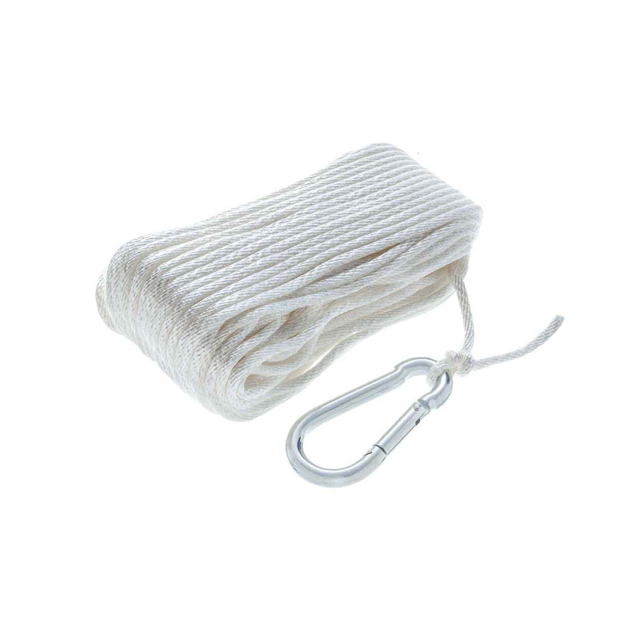 SeaChoice Solid Nylon Braid Anchor Line Marine Rope - 100ft | Sportsman ...