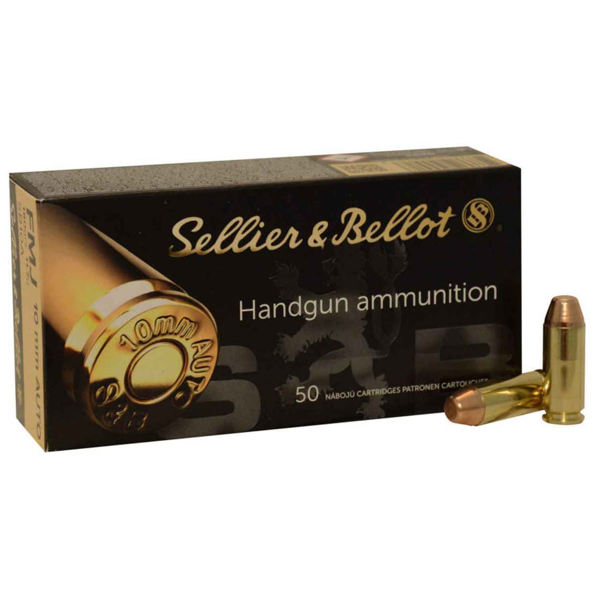 Sellier & Bellot 10mm Auto 180gr FMJ Handgun Ammo - 50 Rounds Sellier & Bellot 10mm Auto 180gr FMJ Handgun Ammo - 50 Rounds